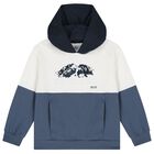 Boys Ivory & Blue Tracksuit, 1, hi-res
