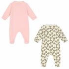 افرول بشعار تيدى باللون الوردى والعاجى (قطعتين), 4, hi-res