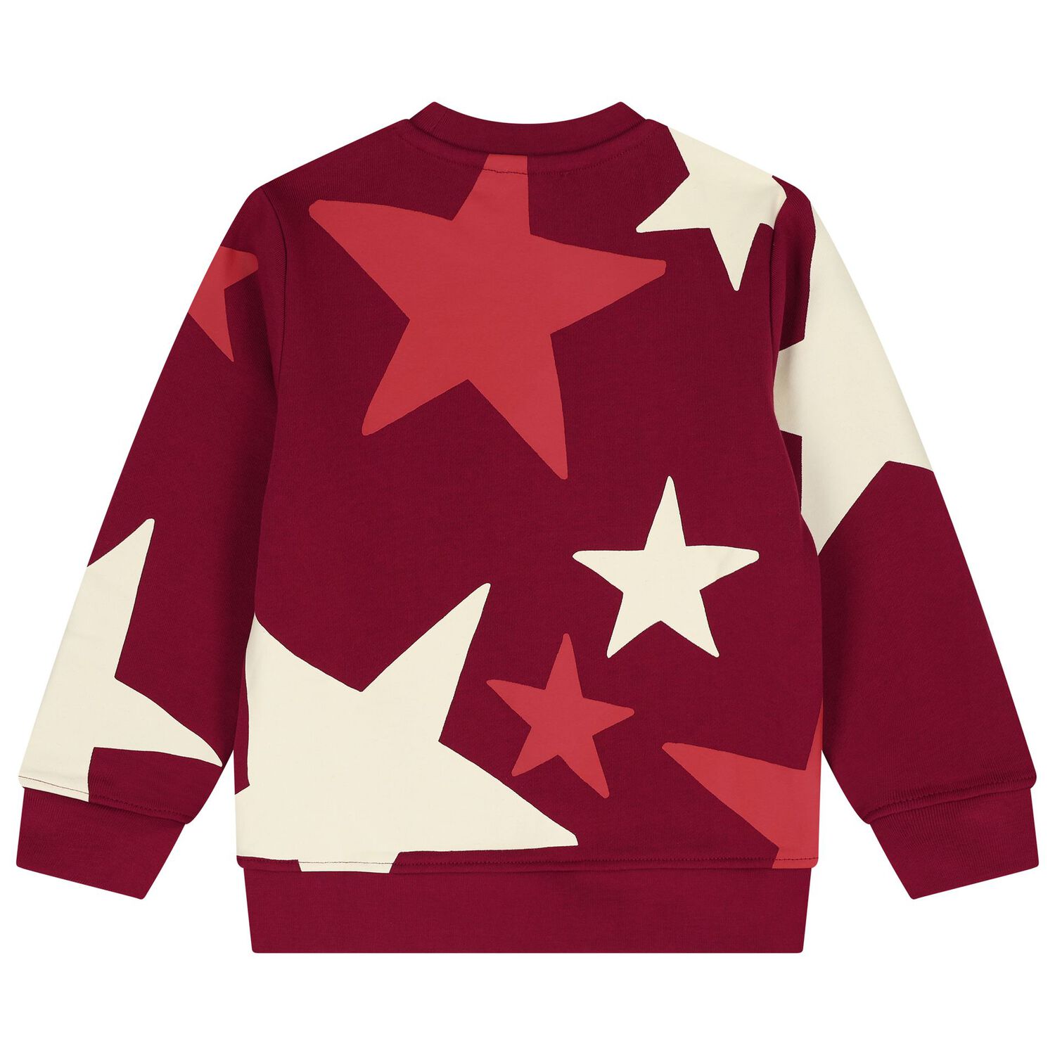 Girls Burgundy Star Logo Sweatshirt, 1, hi-res
