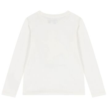 بلوزة بولو عاجي بأكمام طويلة للبنات