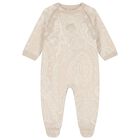 Beige Logo Paisley Knitted Babygrow Gift Set, 1, hi-res