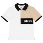 Boys White & Black Logo Shorts Set, 1, hi-res