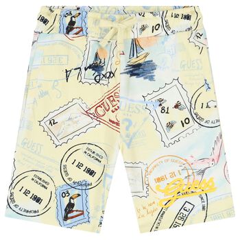 Boys Yellow Logo Shorts