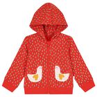 Younger Girls Red Floral Tracksuit, 1, hi-res