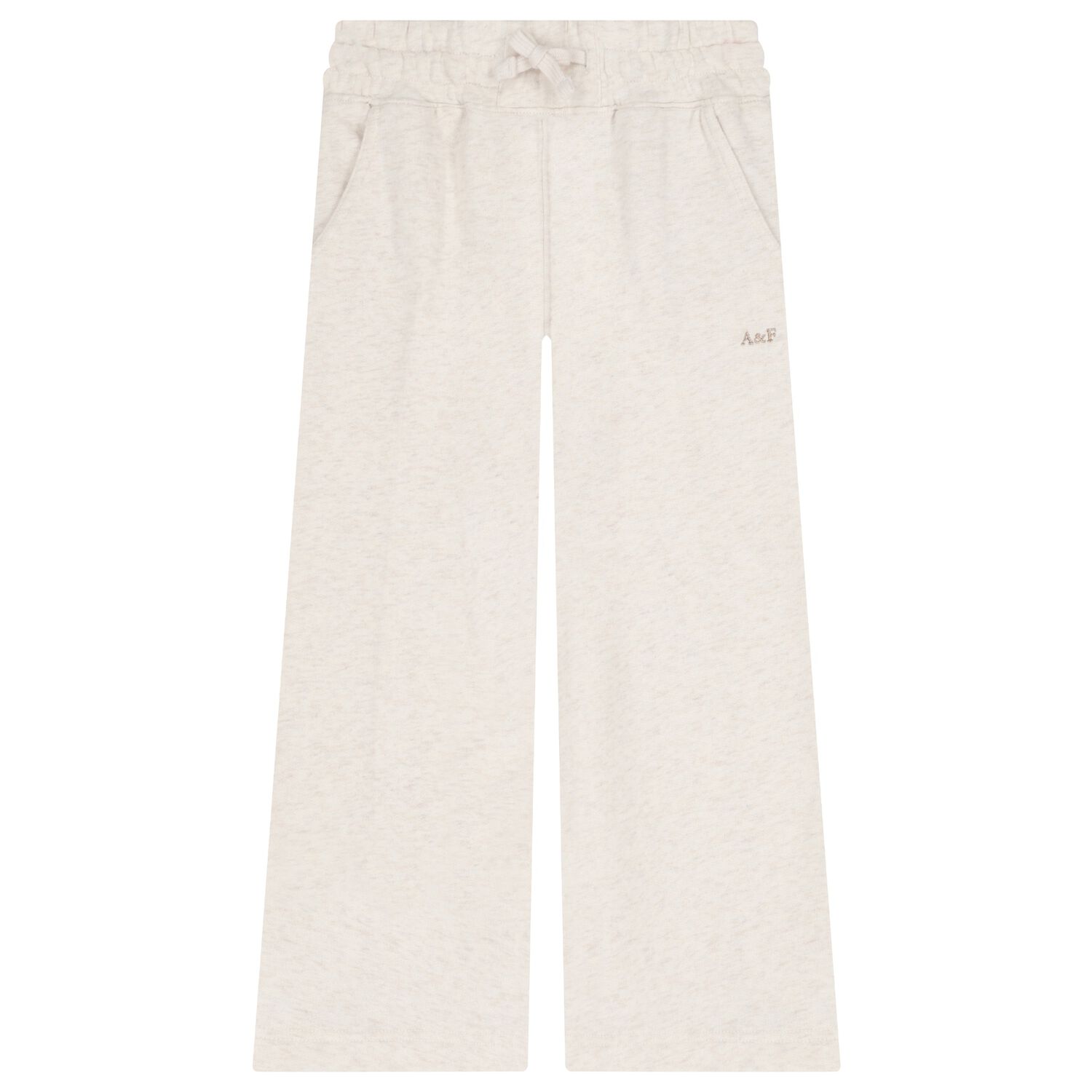 بنطال رياضي للبنات بالشعار باللون العاجي , 1, hi-res