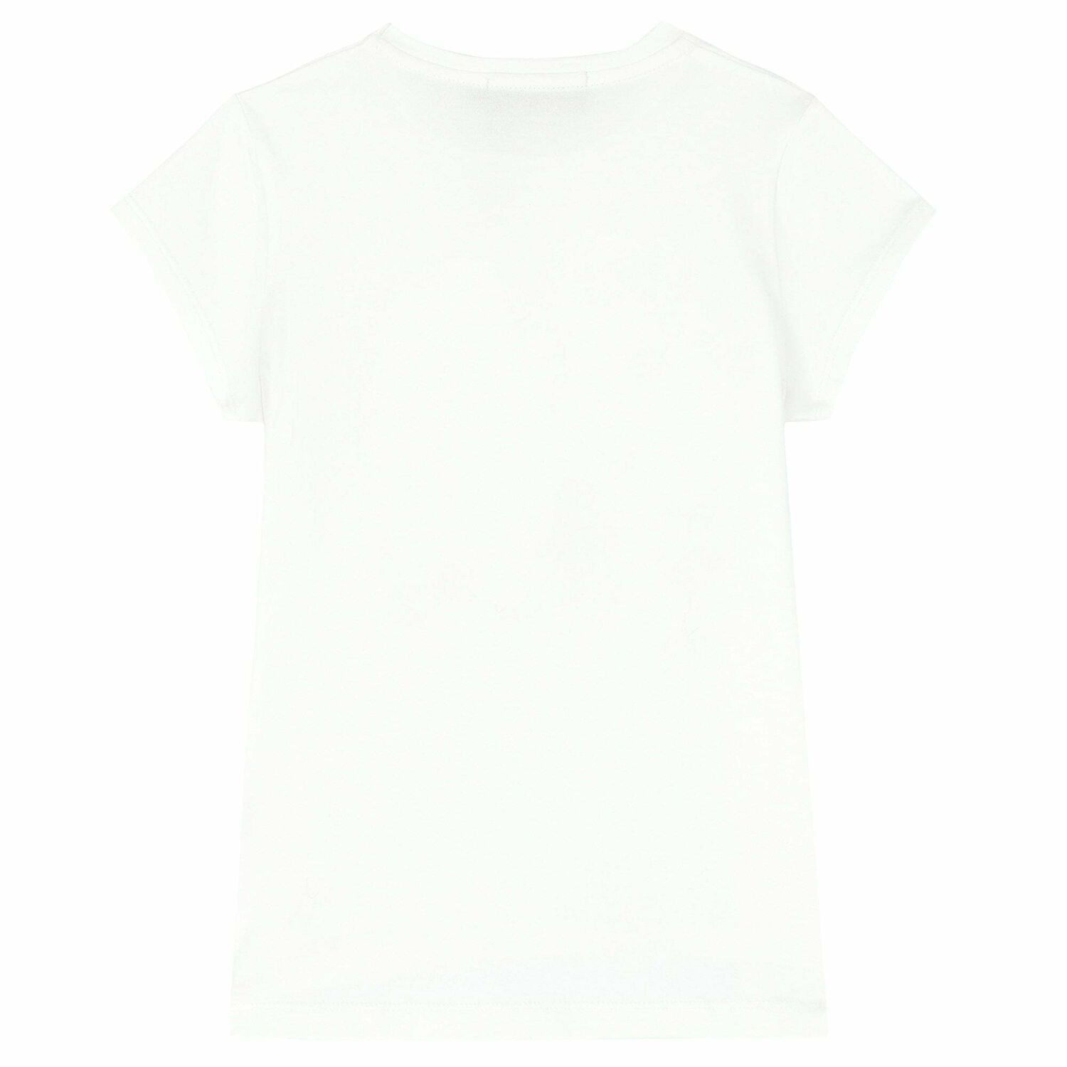 Girls White & Pink Logo T-Shirt, 2, hi-res