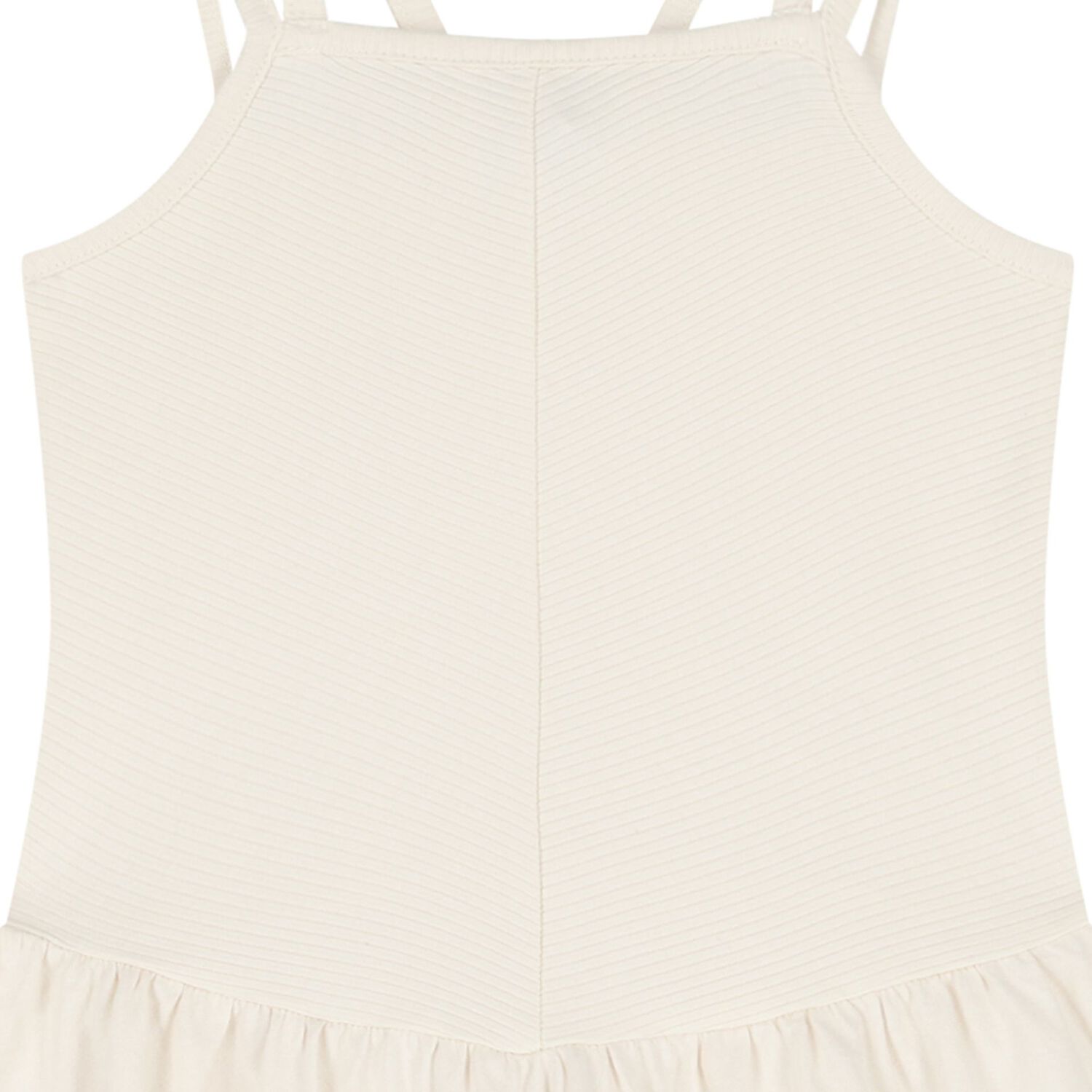 Girls Ivory Ribbed Dress, 2, hi-res