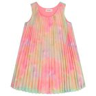 Girls Pink Pleated Dress, 1, hi-res