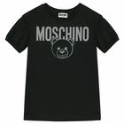 Girls Black Logo T-Shirt, 2, hi-res