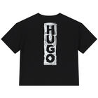 Boys Black Logo Oversized T-Shirt, 3, hi-res