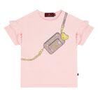Younger Girls Pink Bag T-Shirt, 1, hi-res