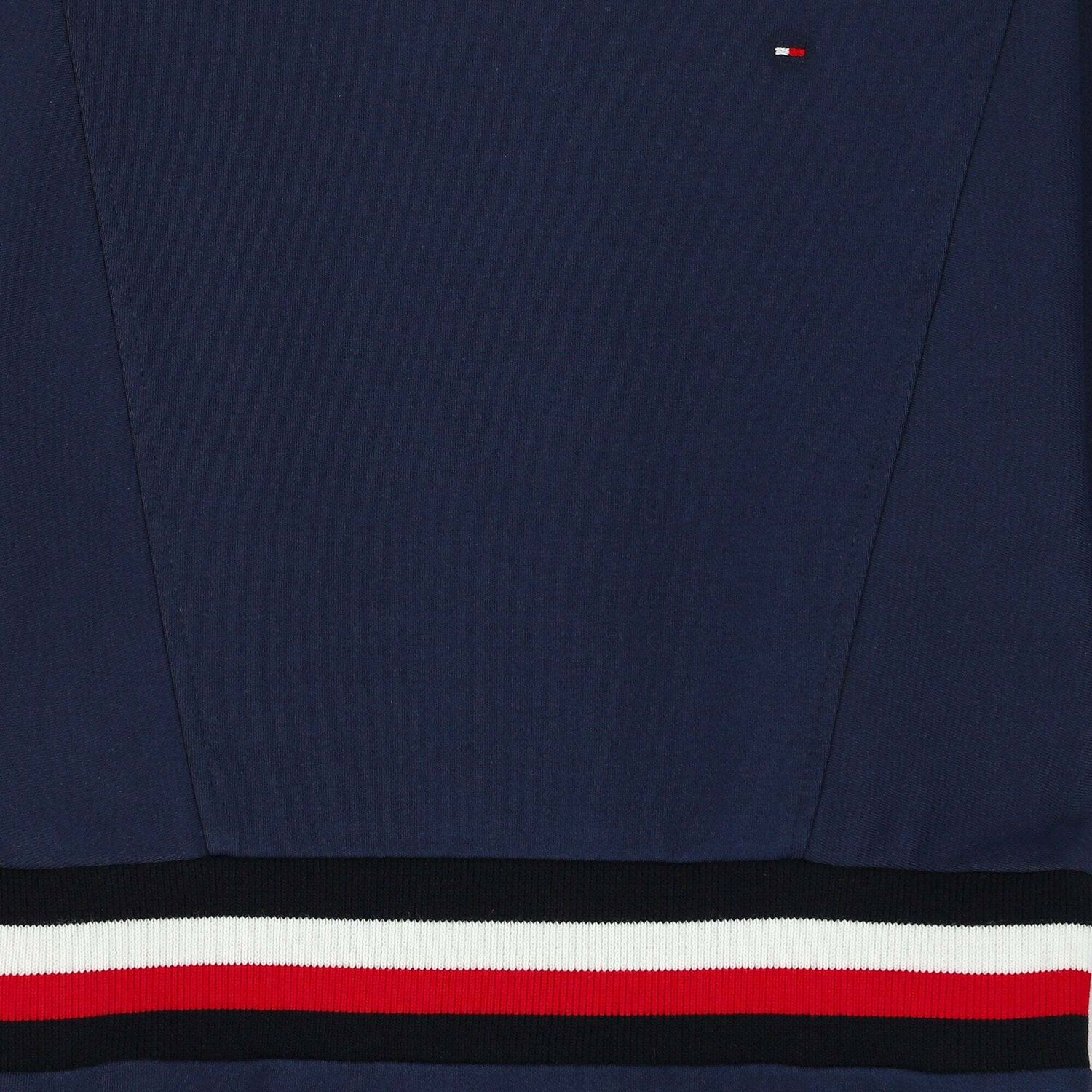 Girls Navy Logo Dress, 1, hi-res