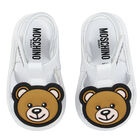 White Teddy Bear Logo Baby Sandals, 1, hi-res