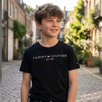 Boys Black Logo T-Shirt