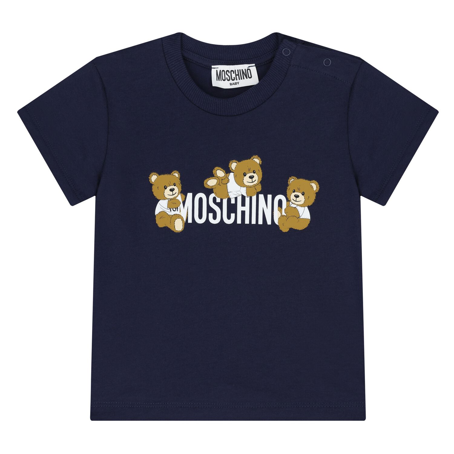 Younger Navy Blue Teddy Bear Logo T-Shirt, 4, hi-res