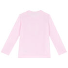 Girls Pink Crown Print T-Shirt, 1, hi-res