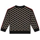 سويت شيرت أولاد بالشعار باللون الأسود, 1, hi-res