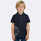 Boys Navy Blue Logo Polo Shirt, 2, hi-res