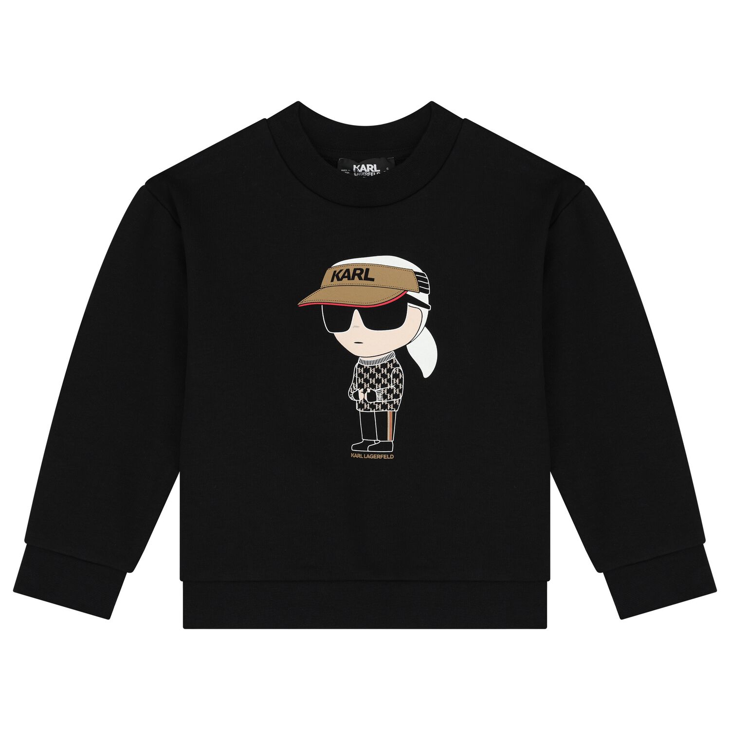 Boys Black Ikonik Sweatshirt, 1, hi-res