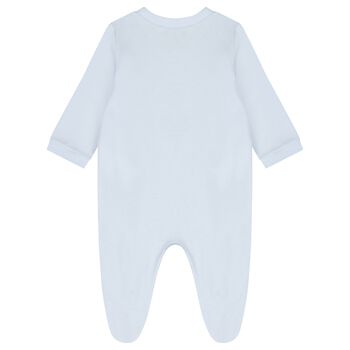 Baby Boys Blue Teddy Bear Babygrow