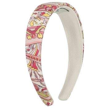 رابطه رأس للبنات باللون العاجى والوردى 