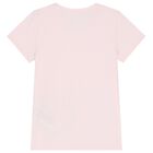 تيشيرت بنات بالشعار باللون الوردى, 2, hi-res
