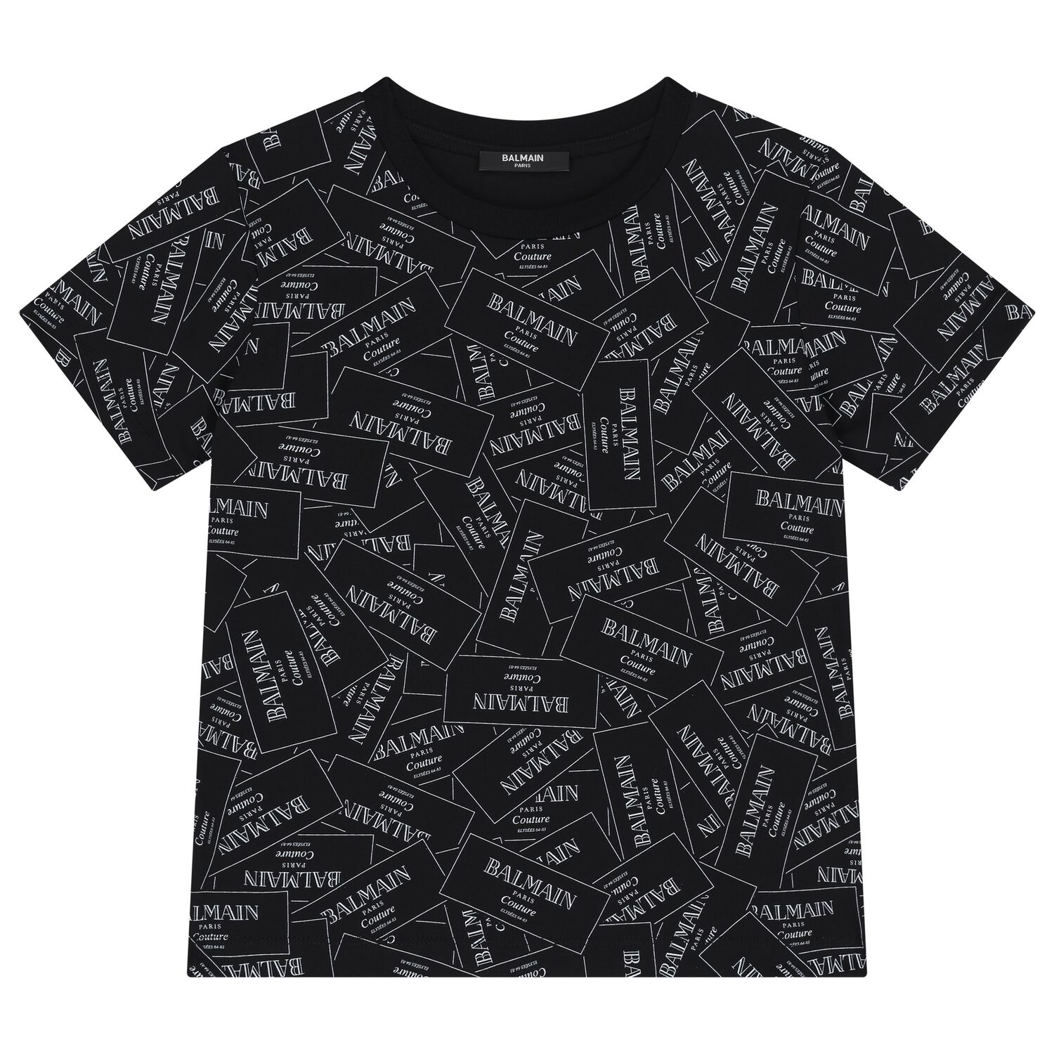 تي شيرت بشعار باللونين الأبيض والأسود, 1, hi-res