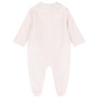 Baby Girls Pink Embroidered Floral Babygrow, 3, hi-res