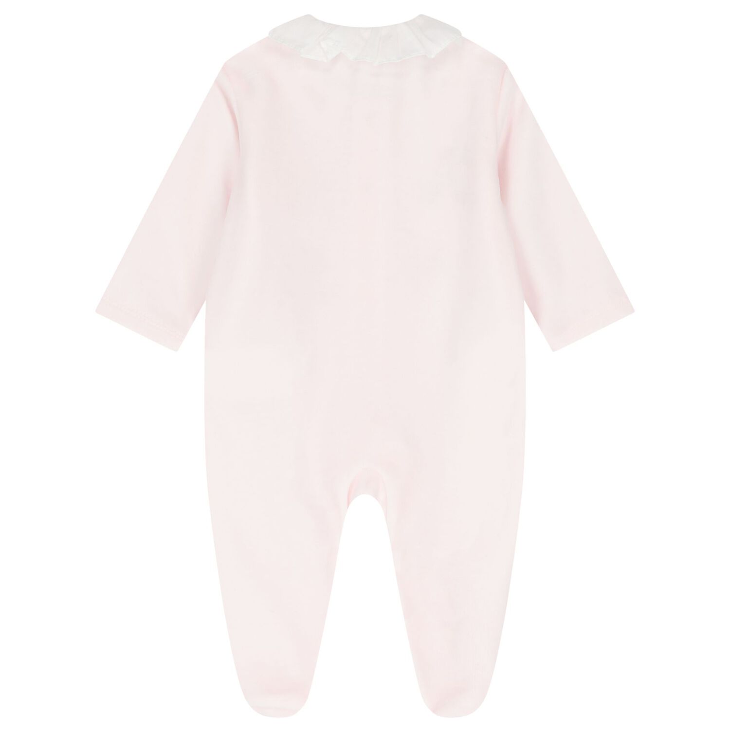 Baby Girls Pink Embroidered Floral Babygrow, 3, hi-res