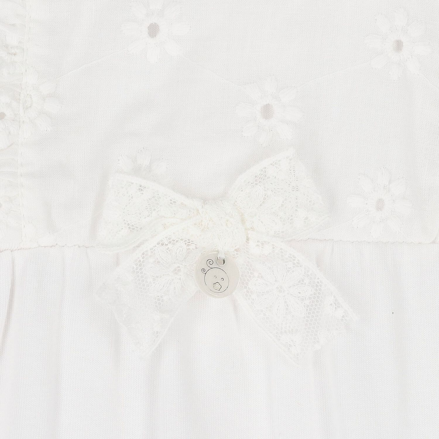 Baby Girls White Ruffled Babygrow, 1, hi-res