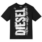 تيشيرت أولاد بالشعار باللون الأسود, 2, hi-res