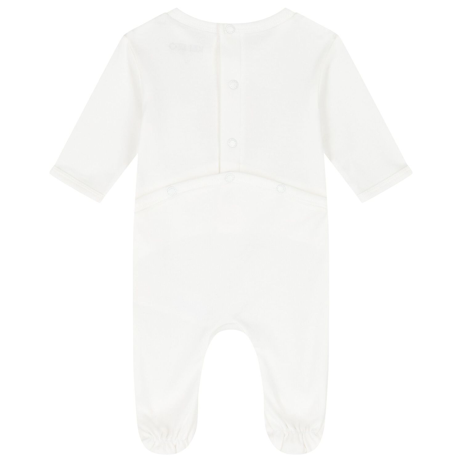 افرول أطفال مزين بزهور بوكي باللون الأبيض والكحلي ( من قطعتين), 1, hi-res