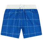Younger Boys Blue Logo Swim Shorts, 2, hi-res