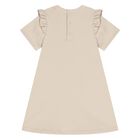 Younger Girls Beige Logo Bag Dress, 2, hi-res