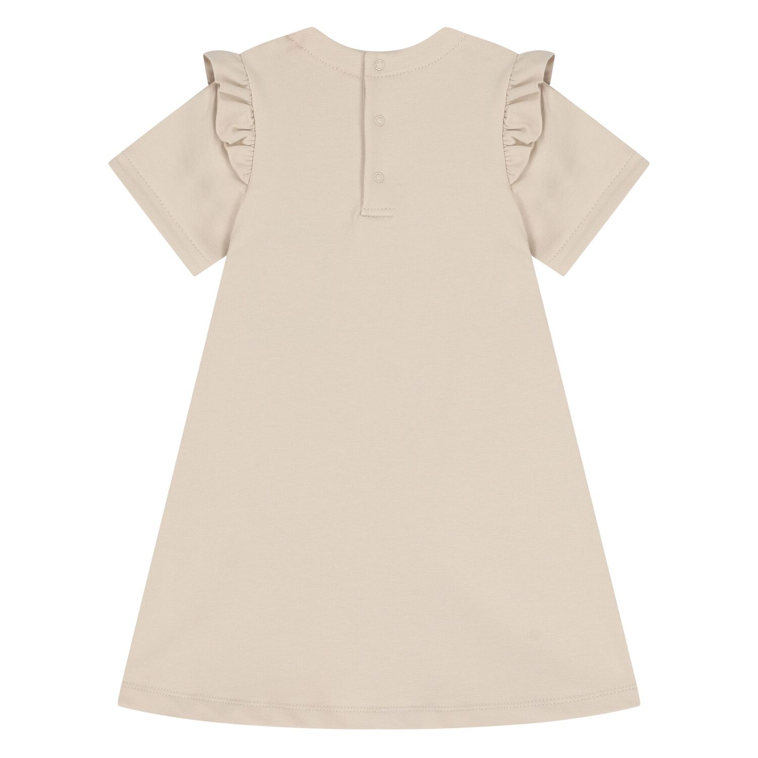Younger Girls Beige Logo Bag Dress, 2, hi-res