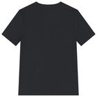 Boys Black Logo T-Shirt, 1, hi-res