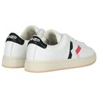 Girls White Leather Logo Trainers, 1, hi-res