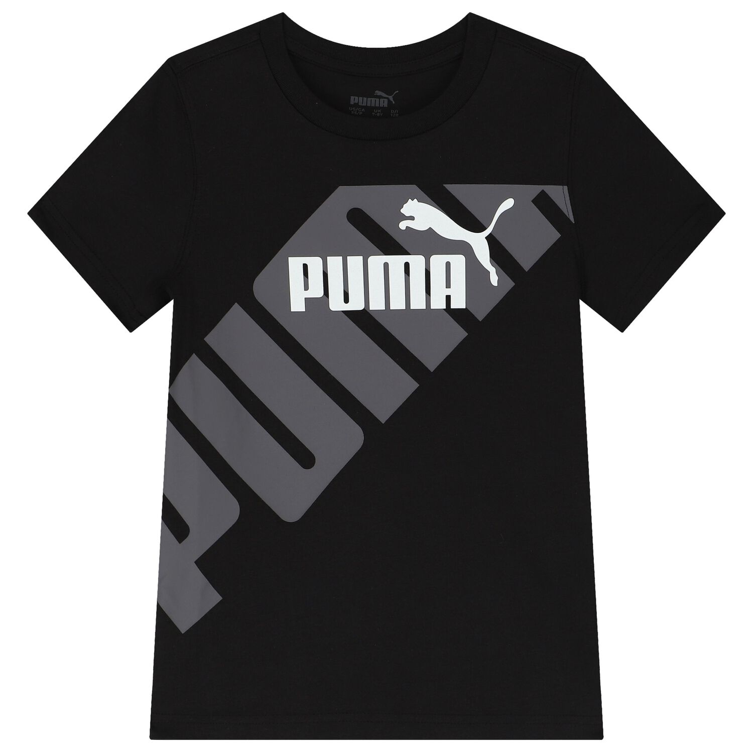 Boys Black Logo T-Shirt, 1, hi-res