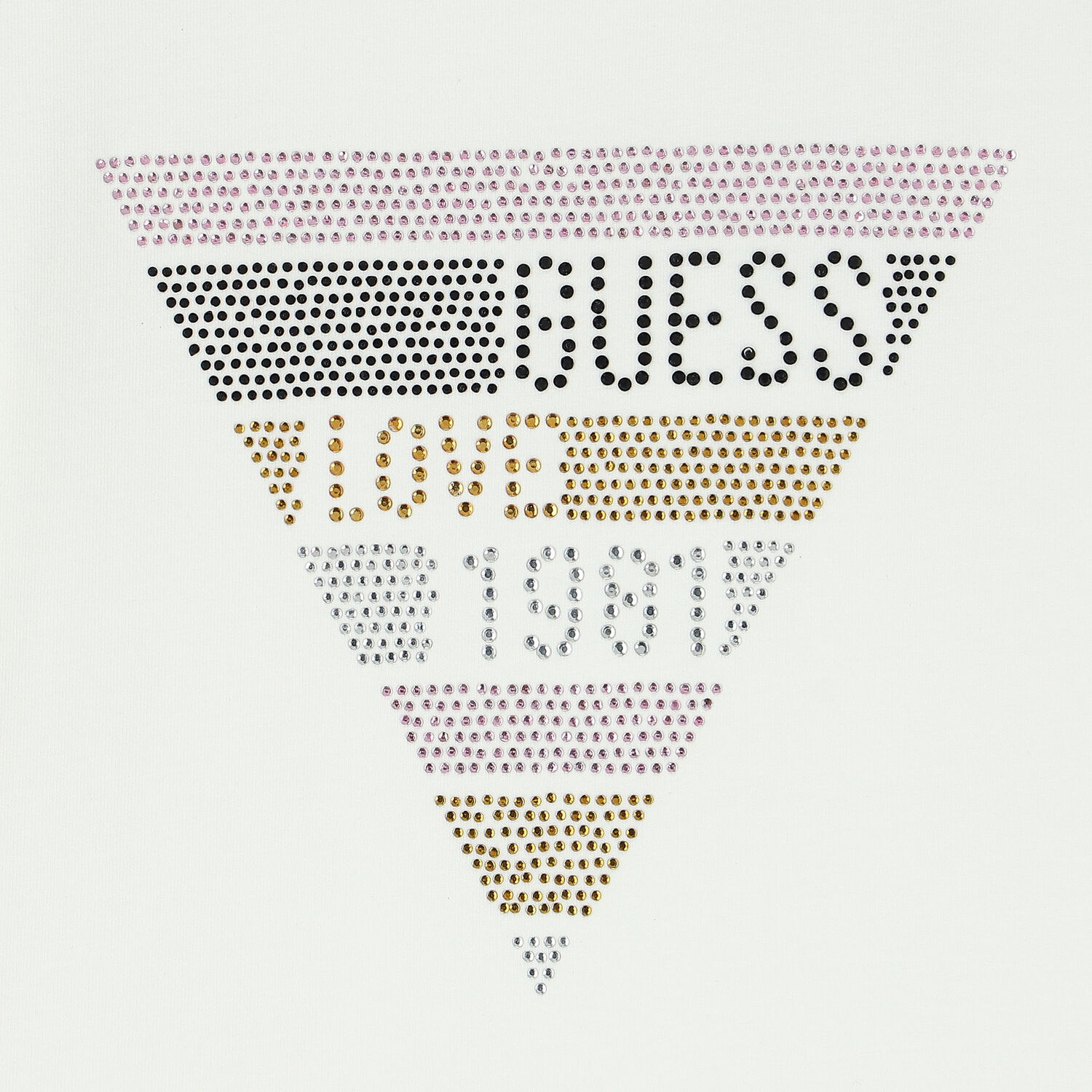 توب باكمام مطرز بالشعار باللون الابيض للبنات, 1, hi-res