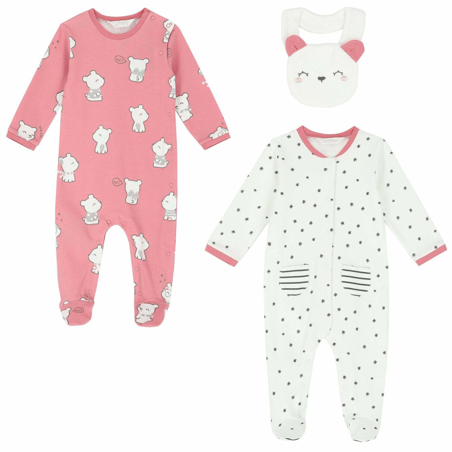 طقم افرول باللون العاجى والزهرى للبنات, 1, hi-res image number null