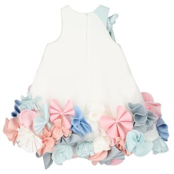 Girls White Floral Dress