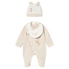 Baby Girls Ivory & Beige Babygrow Gift Set, 1, hi-res