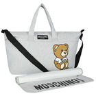Grey Teddy Bear Logo Baby Changing Bag, 3, hi-res