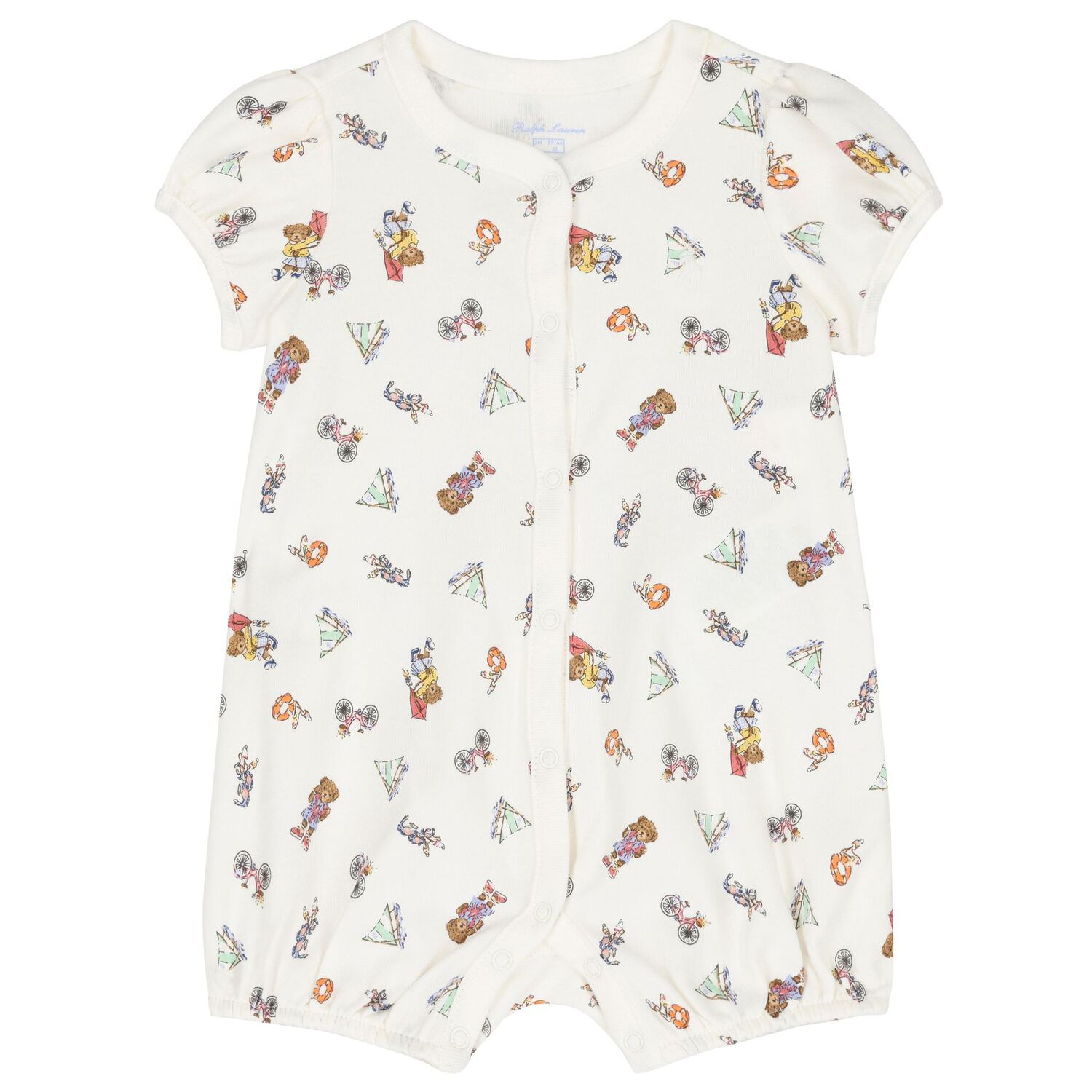 طقم هدايا على شكل دب لطيف من القطن باللون الأبيض للبنات, 1, hi-res