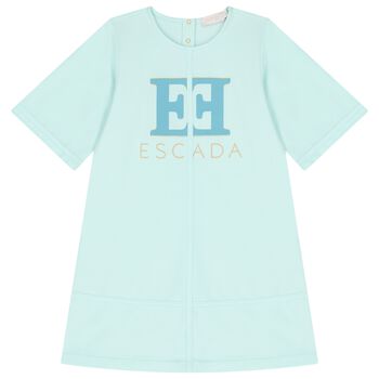 Girls Blue Logo Dress