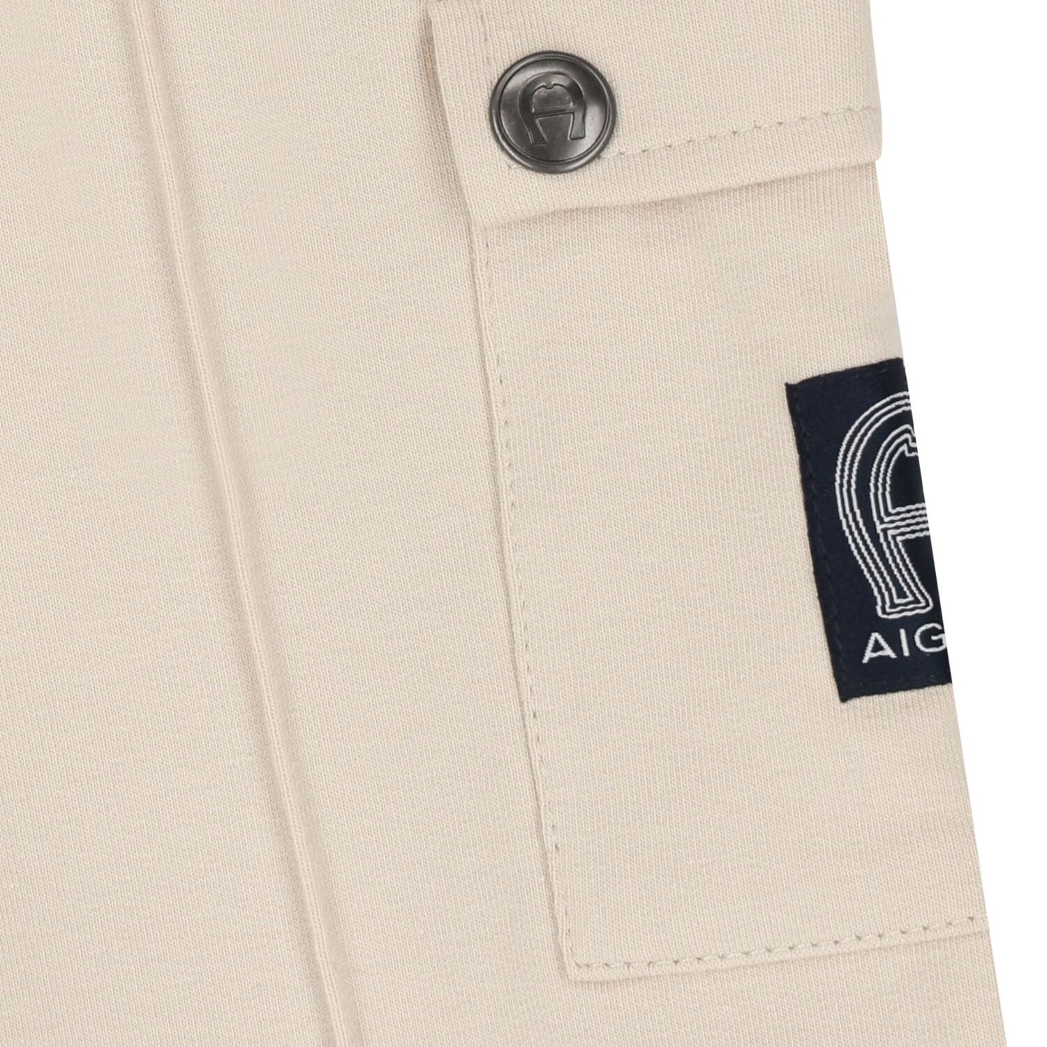 Younger Boys Beige Logo Shorts, 1, hi-res