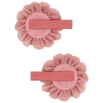 Girls Pink Flower Hairclips ( 2 Pack )