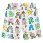 Younger Boys Ivory Logo Shorts, 1, hi-res