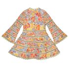 فستان بنات بطبعه الزهور باللون البرتقالى, 1, hi-res