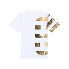 Boys White & Gold Cotton T-Shirt, 1, hi-res